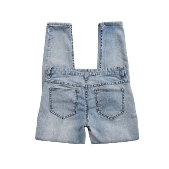 Free People Destroyed Ripped Knee Skinny Jeans  Size: W27 - Picture 3 of 8